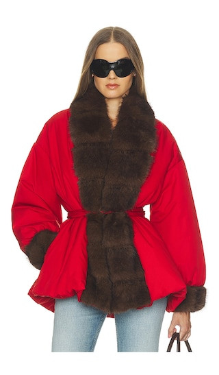 Bubbled Puffer With Faux Fur | Revolve Clothing (Global)