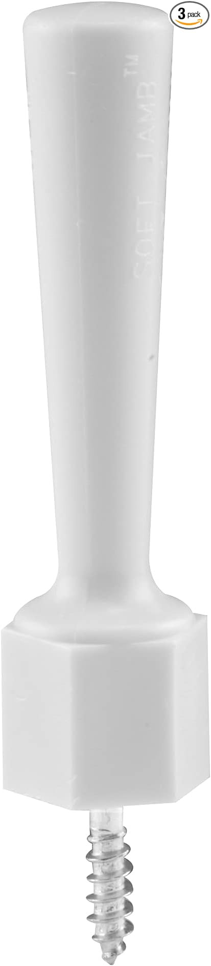 Prime-Line U 9266 Flexible Vinyl Door Stop, Soft Jamb, White (3 Pack) | Amazon (US)