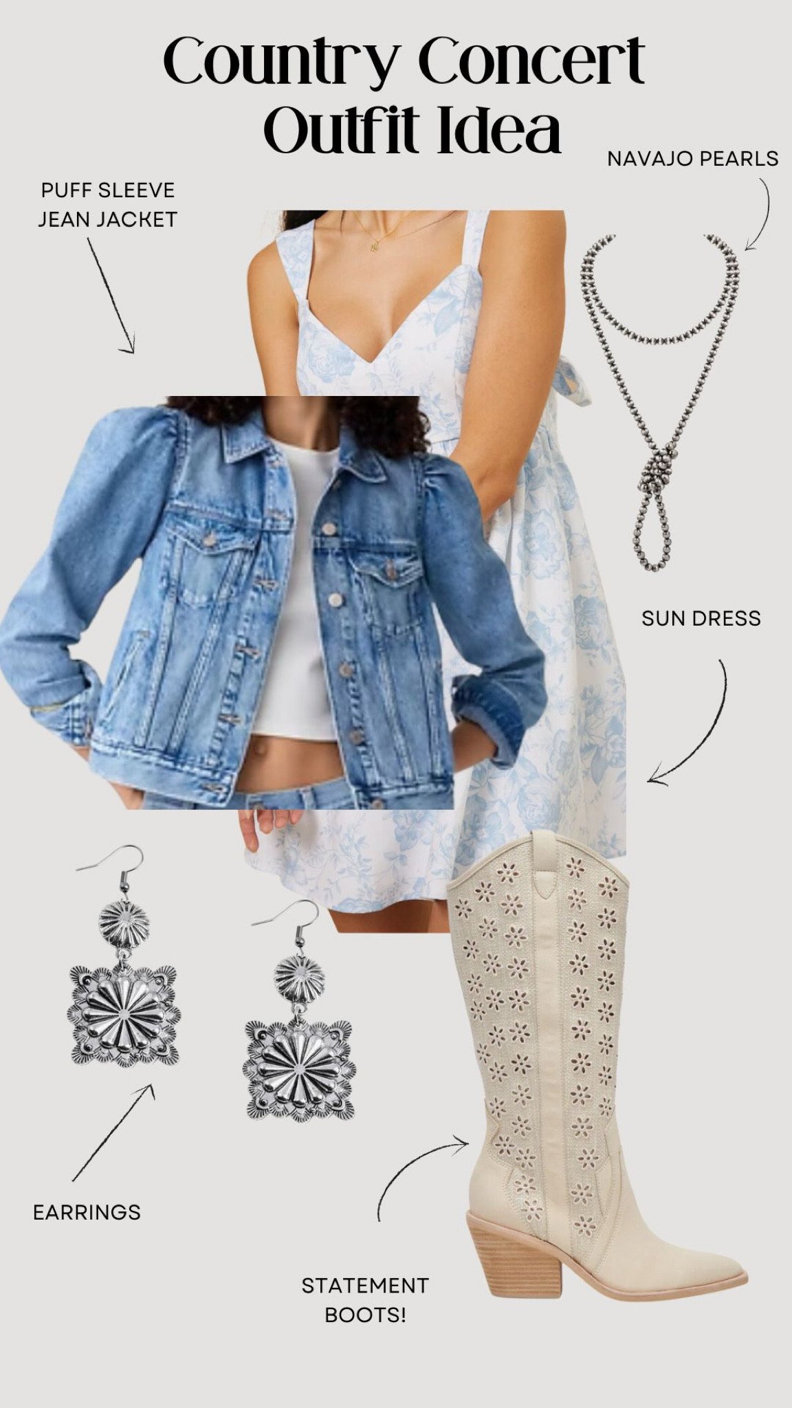 Country concert ideas for the girly girl! I cannot get over how gorgeous these boots are! With their eyelet pattern they are an unstoppable statement piece. Pair them with a feminine sundress , make the accessories western, and you will look like the definition of feminine with a cowgirl attitude! 

#LTKFestival #LTKSeasonal #LTKStyleTip