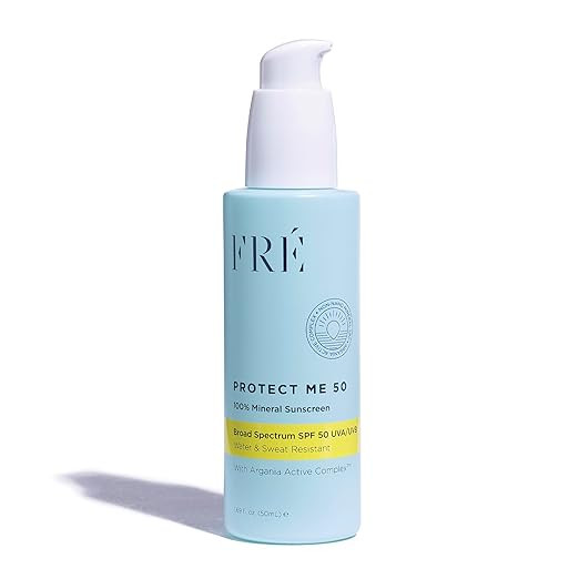 Mineral Face Sunscreen with Non-Nano Zinc Oxide SPF 50, PROTECT ME by FRE Skincare - Reef Safe, W... | Amazon (US)