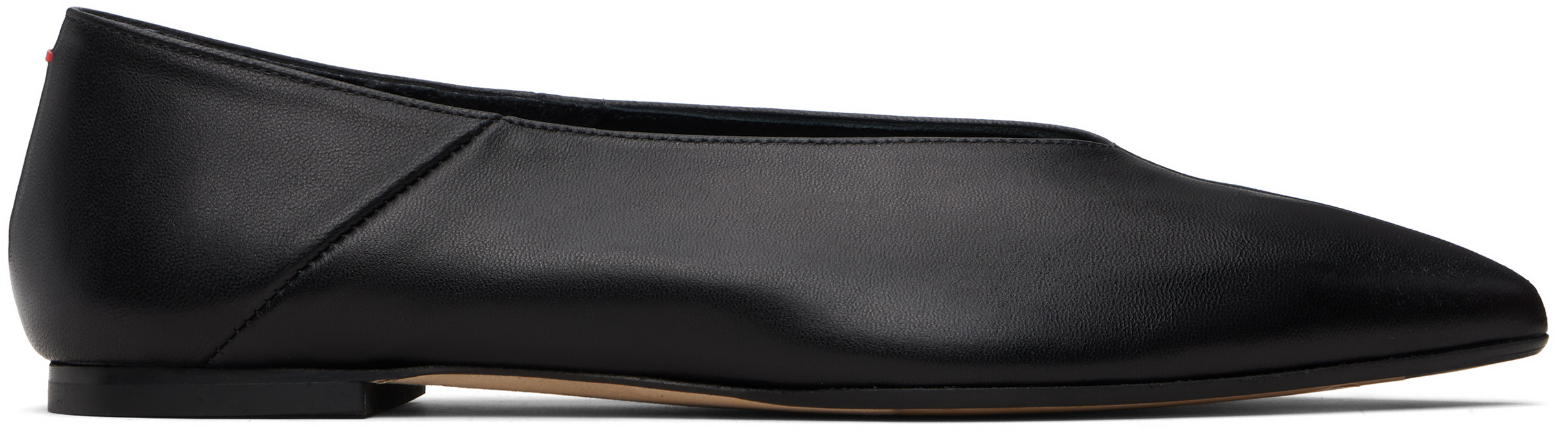 Aeyde Black Moa Pointed-Toe Flats | SSENSE