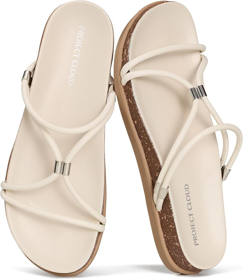 Project Cloud Sandals Women Dressy with Plush & Soft Insole - Non-Slip Strappy Sandals For Women ... | Amazon (US)