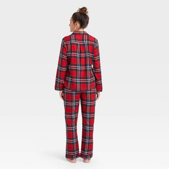 Women's Perfectly Cozy Plaid Flannel Pajama Set - Stars Above™ Dark Red | Target