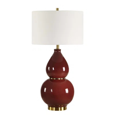 Gourd Burgundy Table Lamp | Wayfair North America