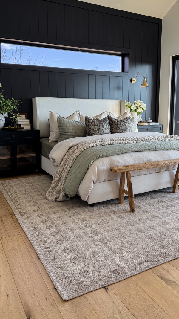 This is my go-to formula for a layered luxury bedroom look: Dried Sage organic…