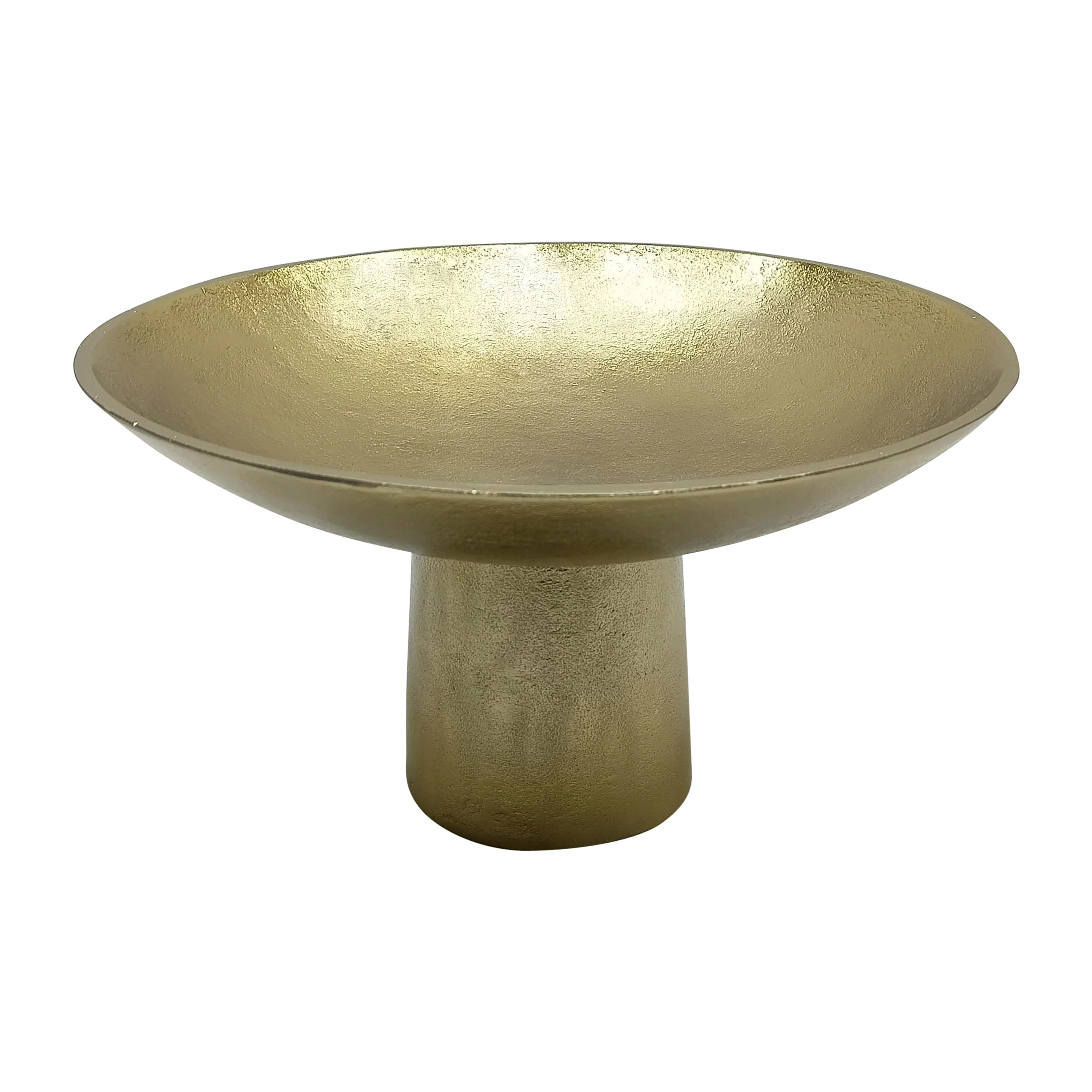 Gold Metal Bowl on Stand | Philomena and Co.