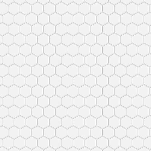Metro 1" Hex Matte White 10-1/4" x 11-7/8" Porcelain Floor/Wall Tile | Amazon (US)