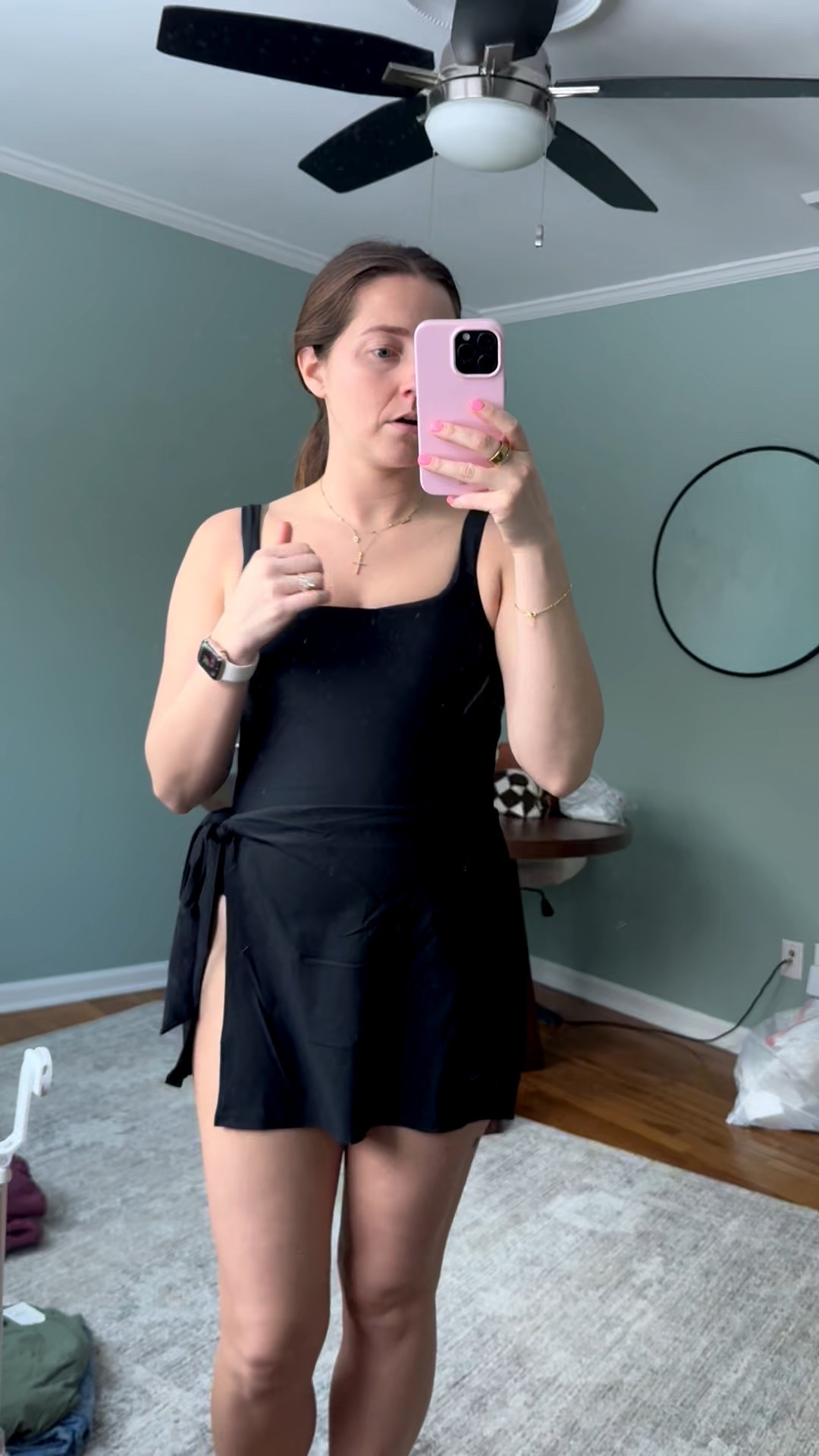This Walmart swim dress is great for post partum!! Wearing size small 

#LTKmomlife