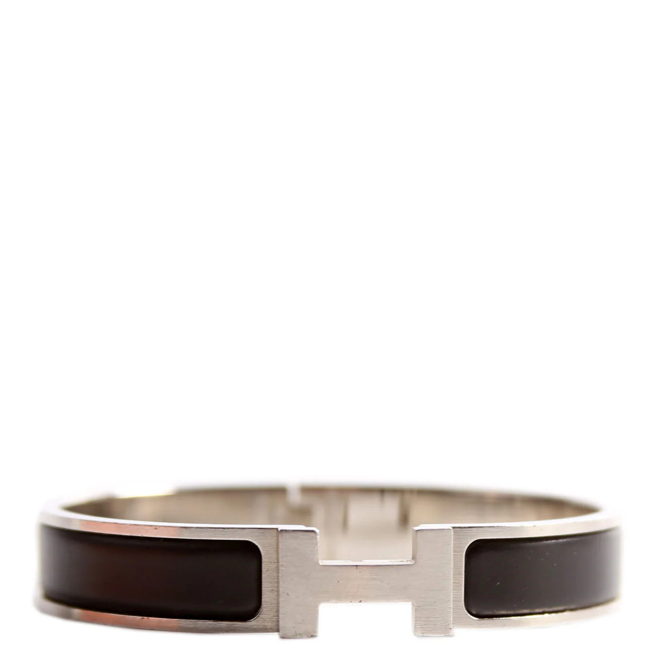 Clic HH Narrow Bracelet Silver/Black | Keeks Designer Handbags
