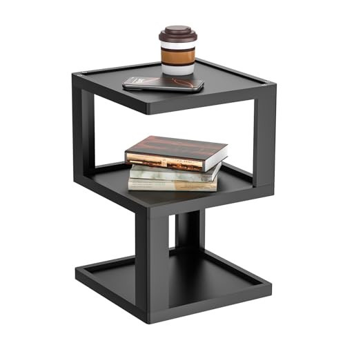 Small Side Table for Living Room, Wood Modern End Table Nightstand for Bedroom, 3-Tier Bedside Night Stand for Home Office Bathroom | Amazon (US)