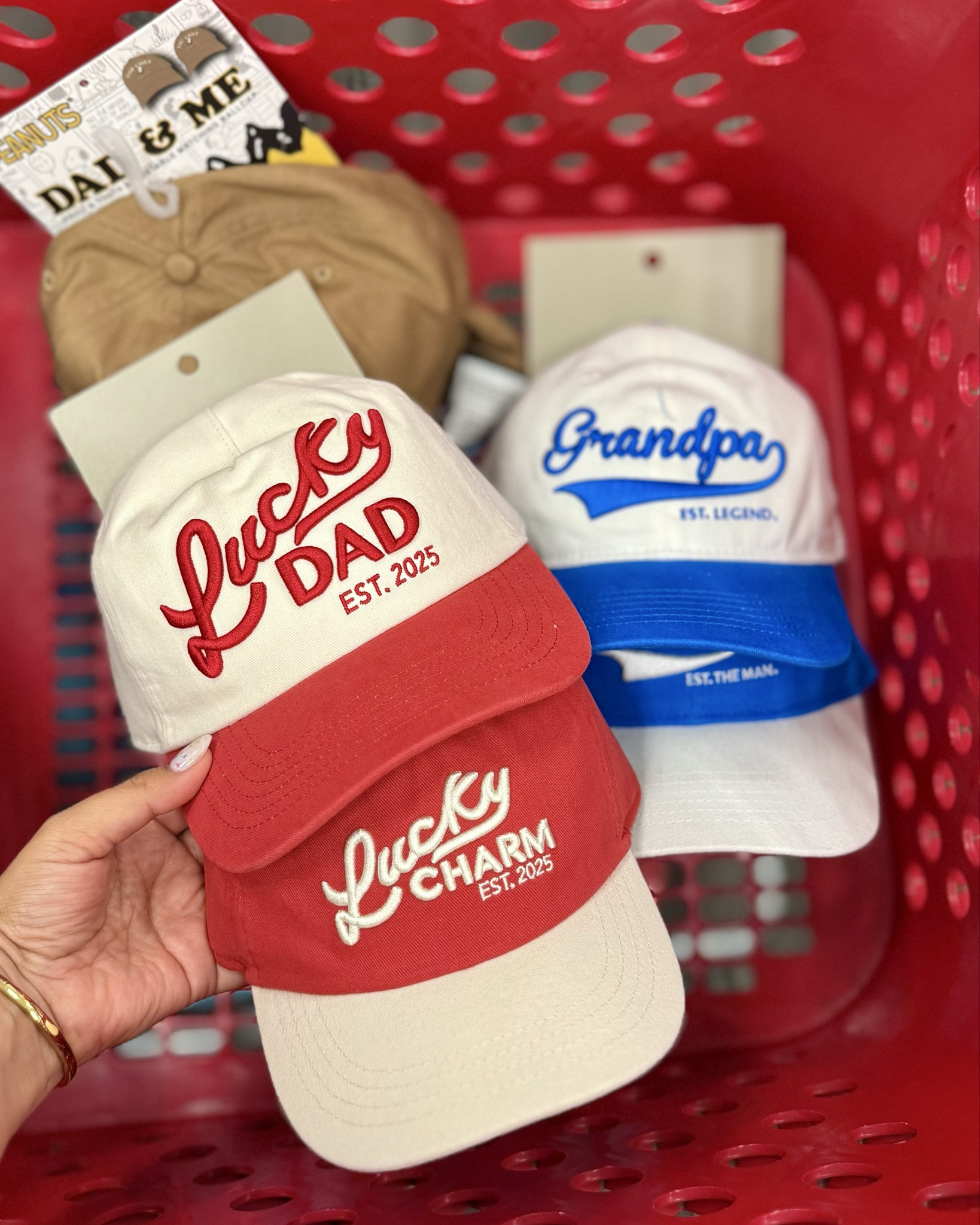 Matching caps for dad and his littles❤️