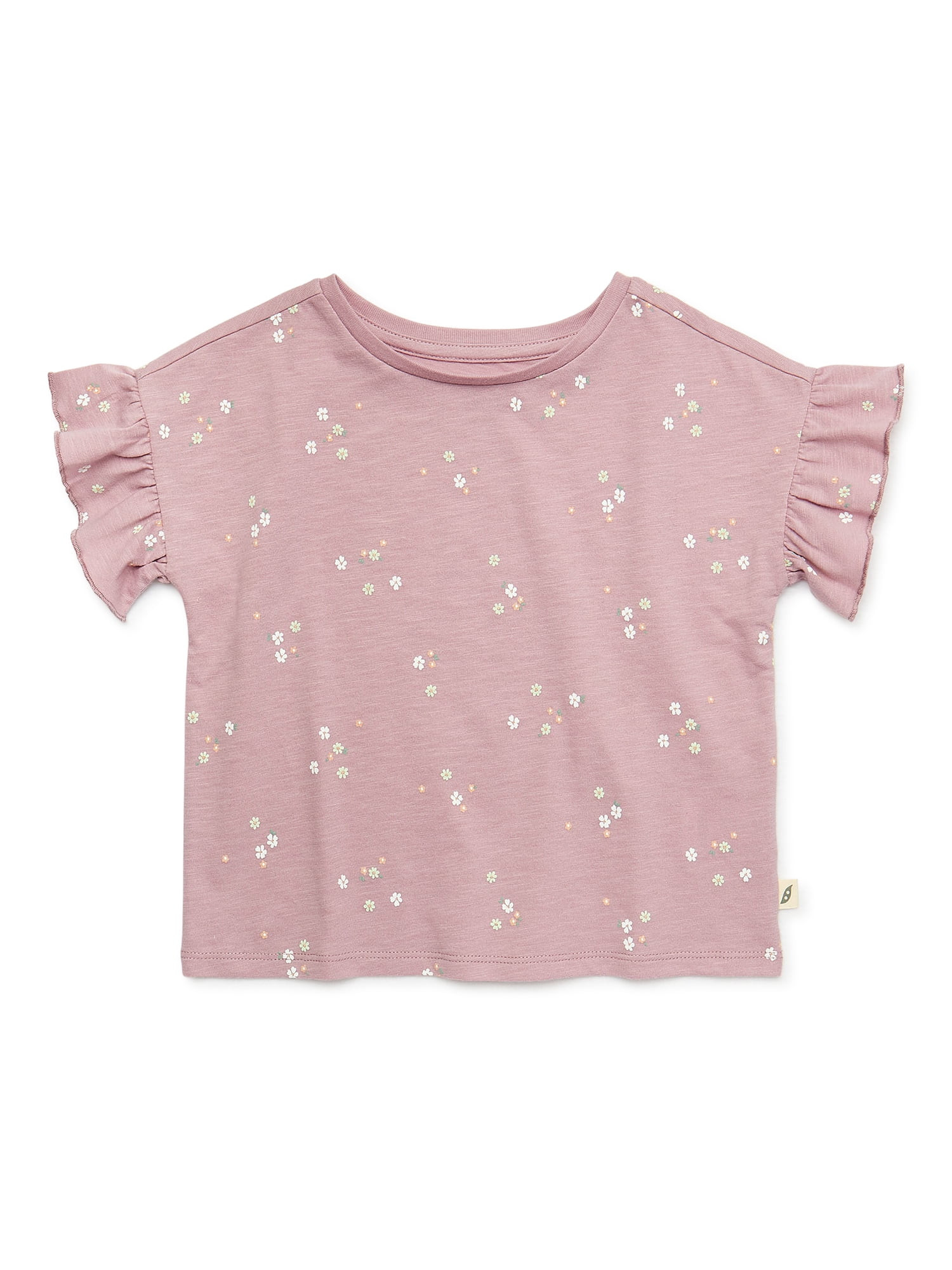 easy-peasy Baby and Toddler Girls Ruffle Sleeve T-Shirt, Sizes 12M-5T | Walmart (US)