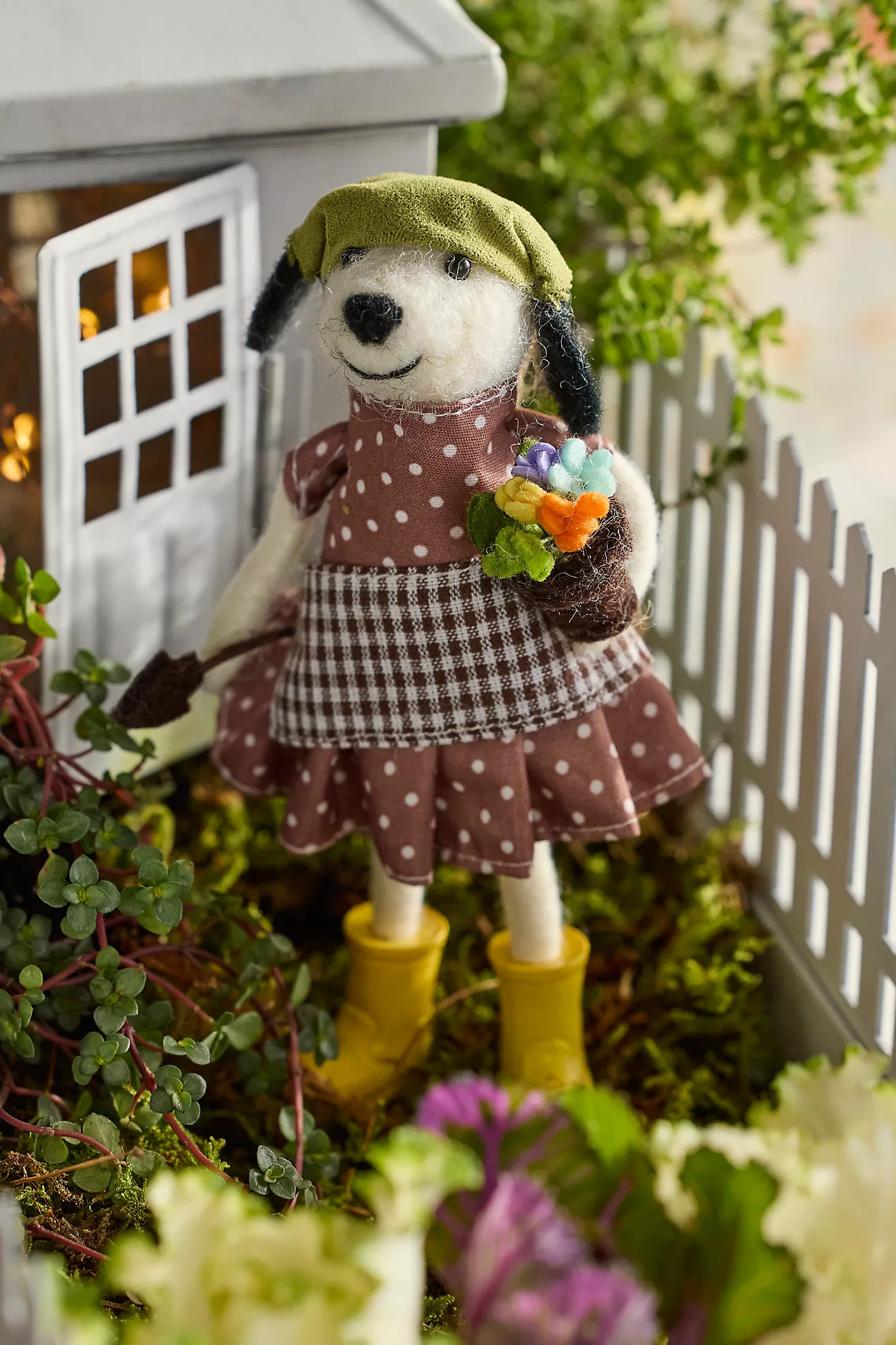 Garden Dress Dog Felt Critter | Terrain