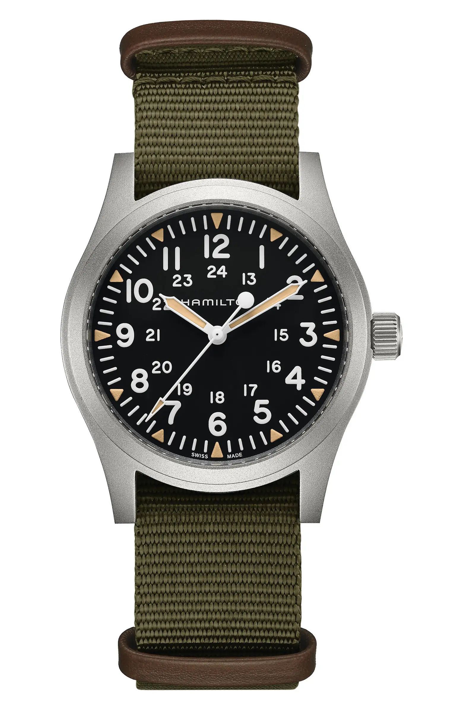 Khaki Field Mechanical NATO Strap Watch, 42mm | Nordstrom