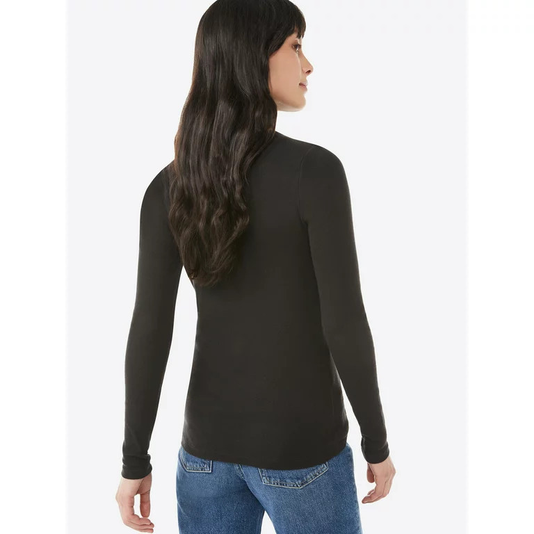 Free Assembly Women's Fine Rib Turtleneck Sweater, Lightweight - Walmart.com | Walmart (US)