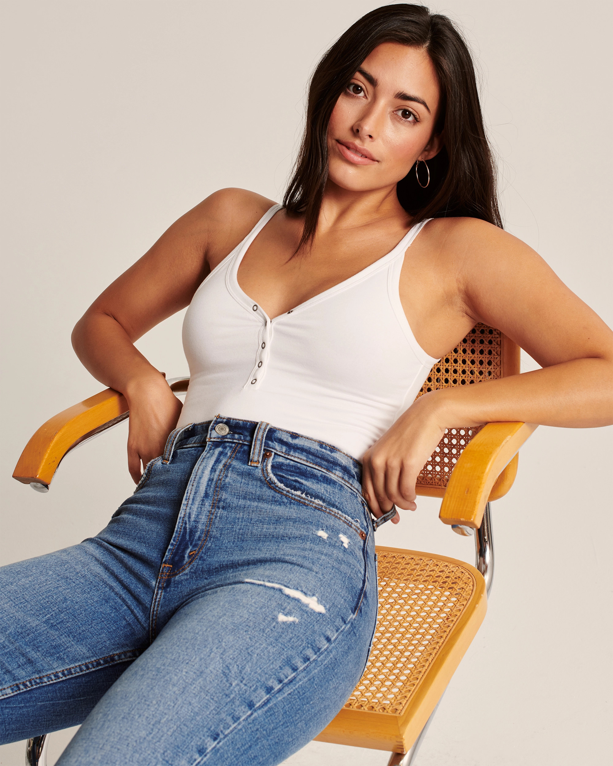 Henley Tank Bodysuit | Abercrombie & Fitch (US)