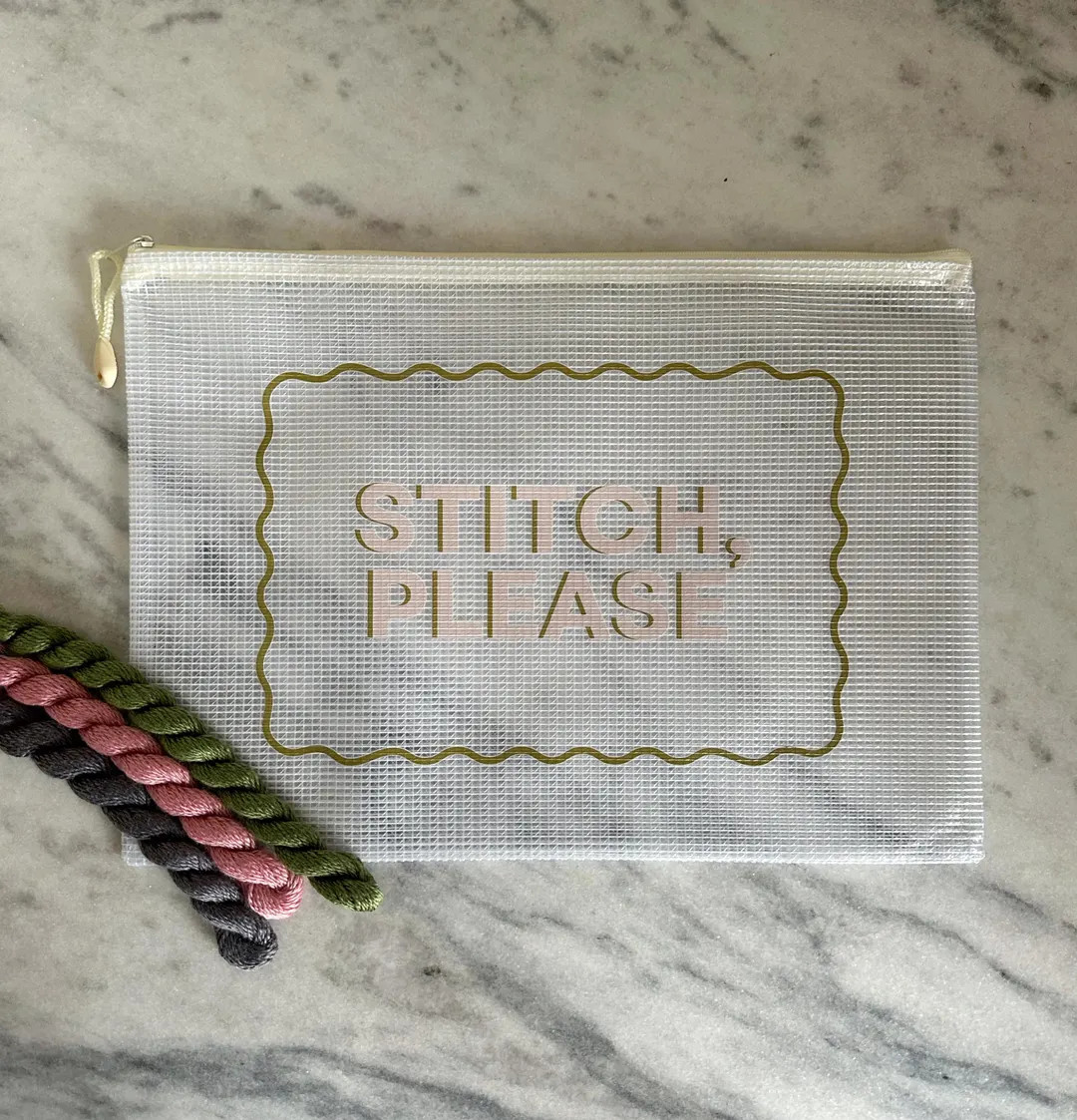 Funny Needlepoint Project Bag - Stitch, Please - NDLPT Pool Bag - Storage - Zip up - WIP - Travel | Etsy (US)