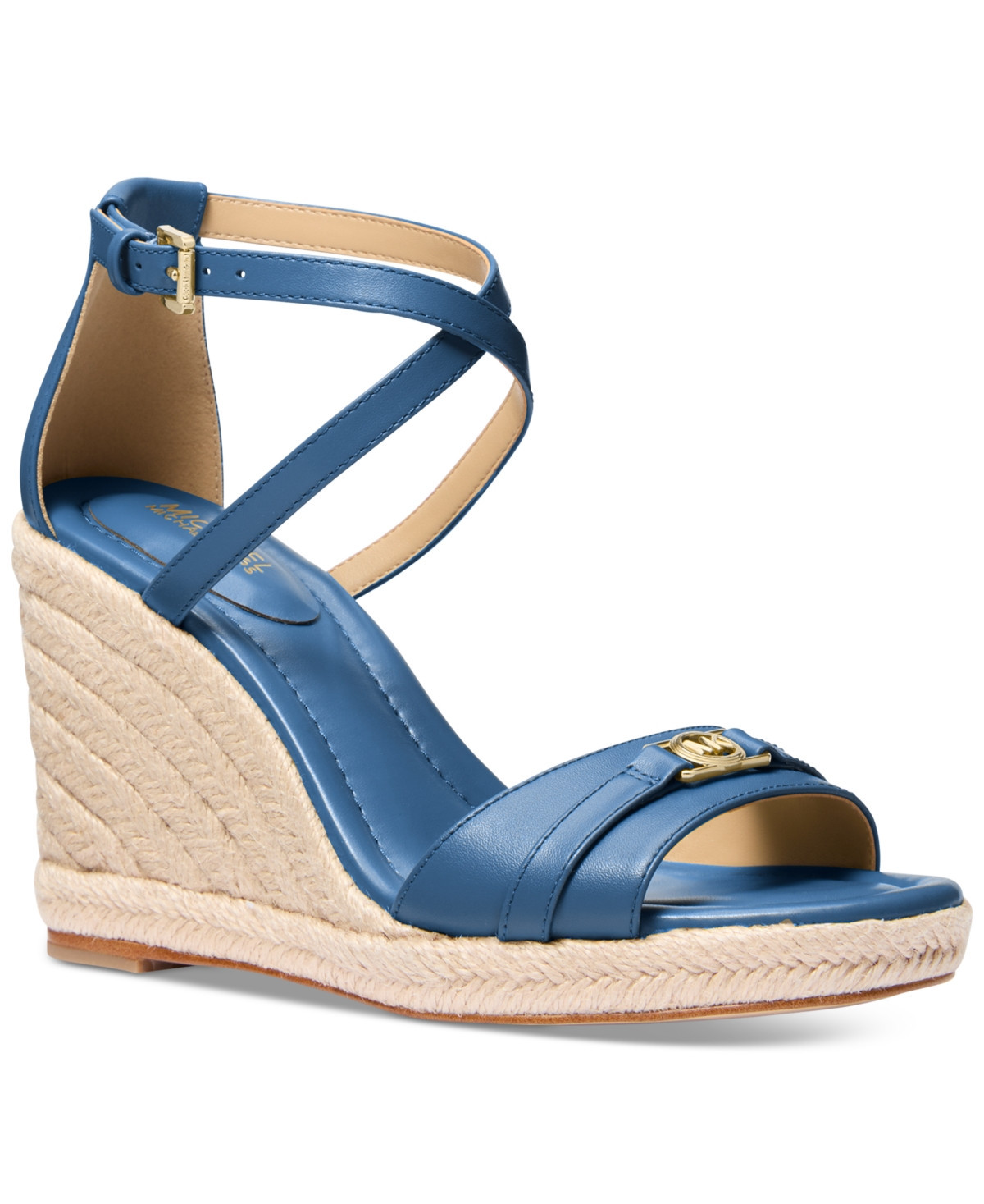 Michael Michael Kors Women's Mandy Wedge Sandals - French Blue | Macy's