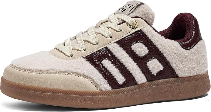 LUCKY STEP Women's Casual Faux Fur Sneakers Plush Retro Gum Sole Fashion Low Top Walking Classic ... | Amazon (US)