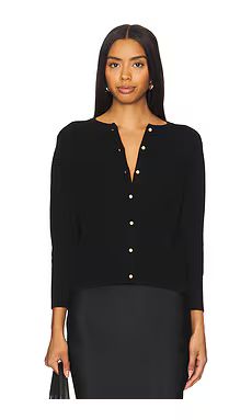 Vince Pearl Button Cardigan in Black from Revolve.com | Revolve Clothing (Global)