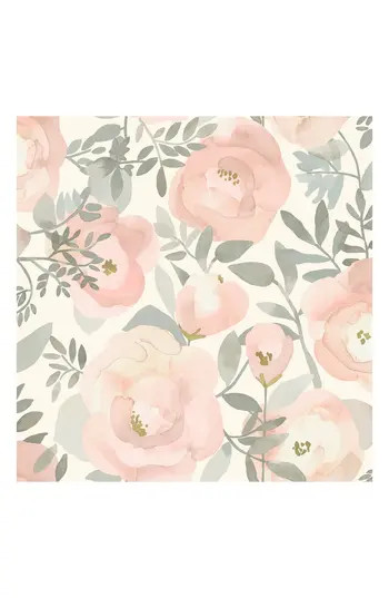 Wallpops Rose Peachy Keen Peel & Stick Wallpaper in Pink at Nordstrom Rack | Nordstrom Rack