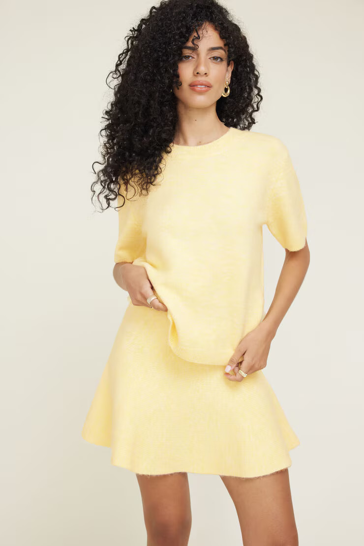 Aura Boxy Short Sleeve Sweater | Dynamite Clothing