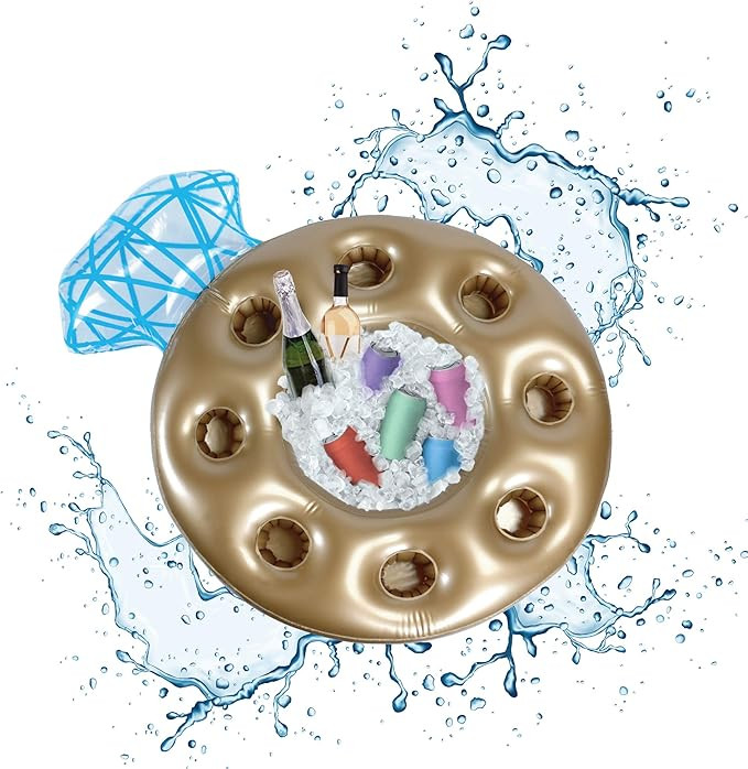 Pop Fizz Designs Inflatable Bachelorette Party Bar. Ring Cooler and Pool bar | Amazon (US)