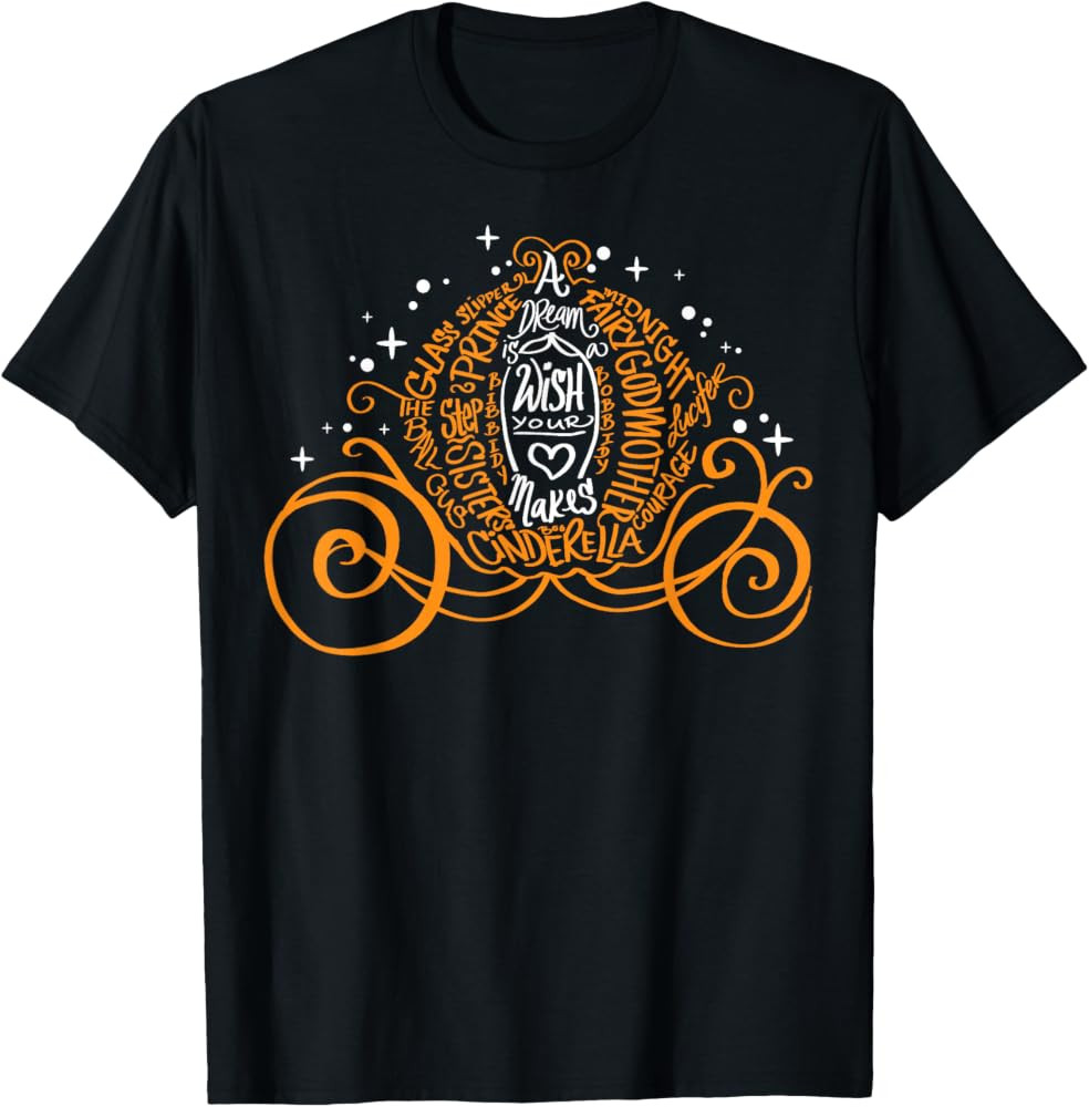 Disney Cinderella A Dream is A Wish Halloween Pumpkin Coach T-Shirt | Amazon (US)