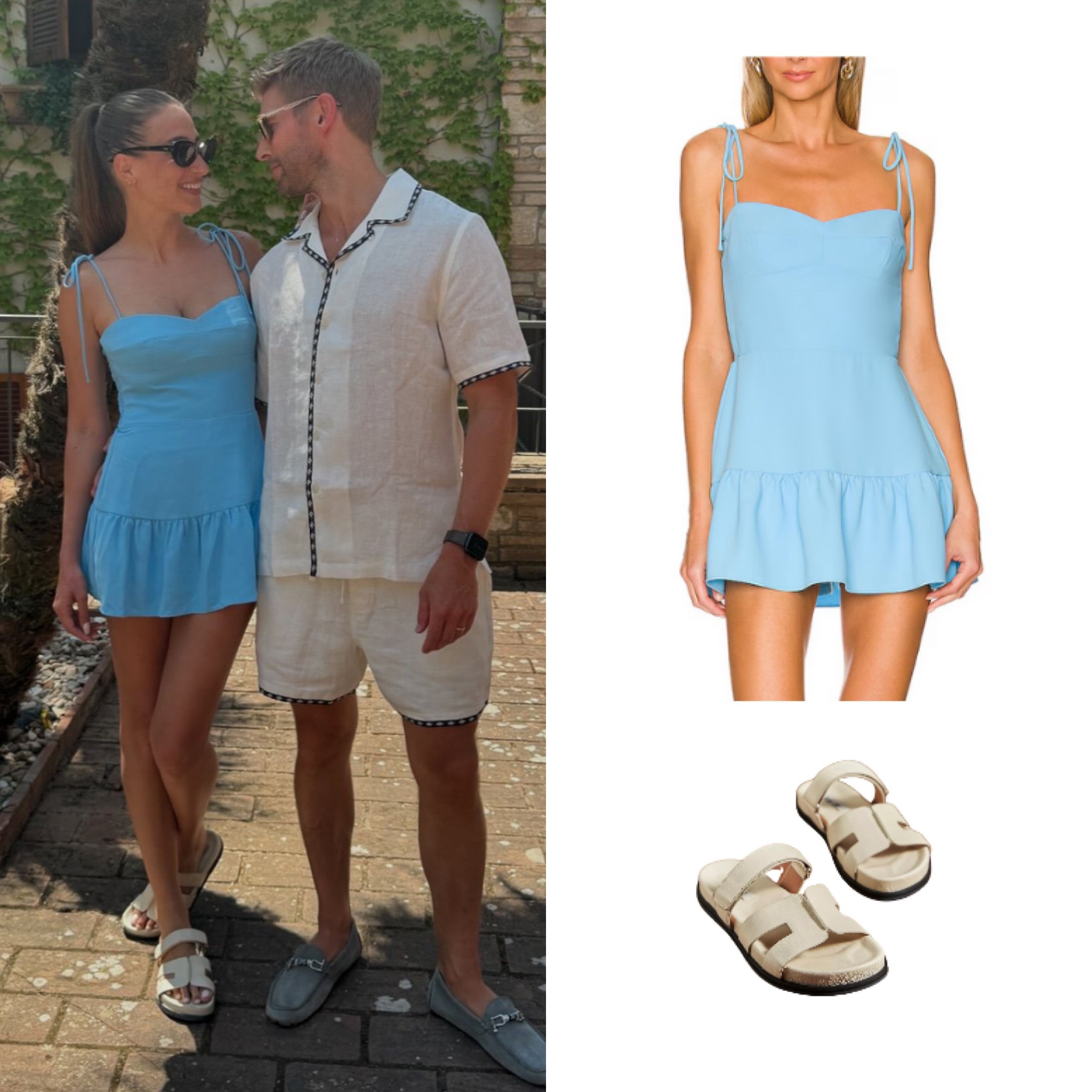 Amanda Batula’s Light Blue Romper and Sandals 📸= @amandabatula 