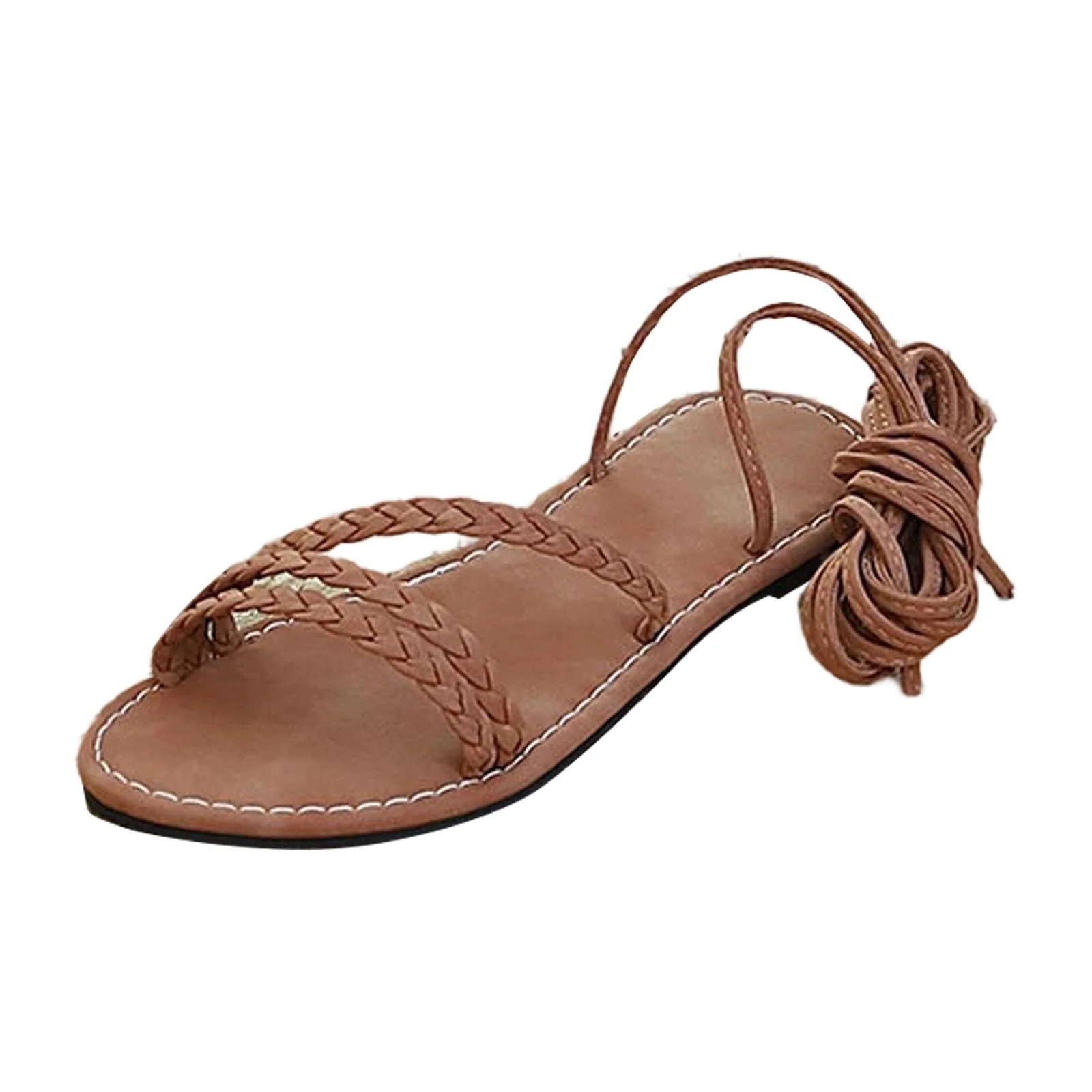 Uobin Women’s Flat Sandals – Comfortable Lace-Up Gladiator Sandals with Adjustable Ankle Wrap... | Walmart (US)