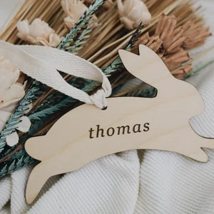 Easter Bunny Name Tag For Basket, Wooden Easter Basket Charm, Basket Stuffer, Easter Egg Tag, Eas... | Etsy (US)