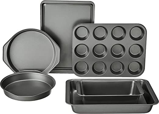 Amazon Basics 6-Piece Nonstick, Carbon Steel Oven Bakeware Baking Set | Amazon (US)