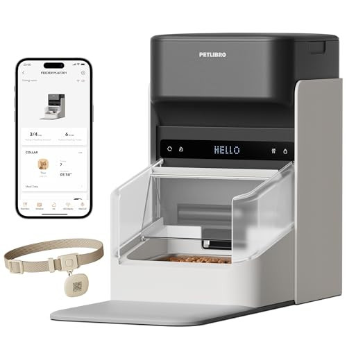 PETLIBRO RFID Automatic Cat Feeder, Collar Sensor-Activated Personalized Meals, Cats Recognition & Diet Tracking for Multi-Pet Homes and Different Diets, 5G&2.4G Wi-Fi Programmable Cat Food Dispenser | Amazon (US)