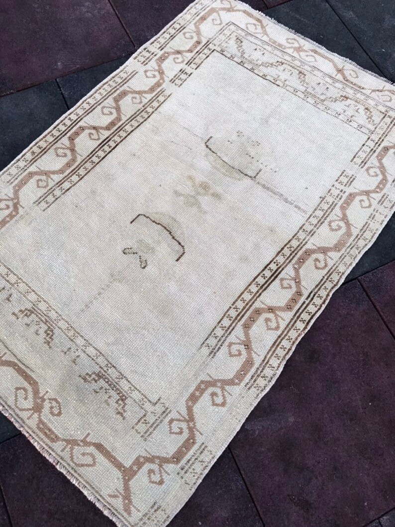 3 ft 8 in x 2 ft 5 in ( 116  x 77 cm ) Qushak Runner Vintage Runner Hand Carpet Runner rug Pastel... | Etsy (US)