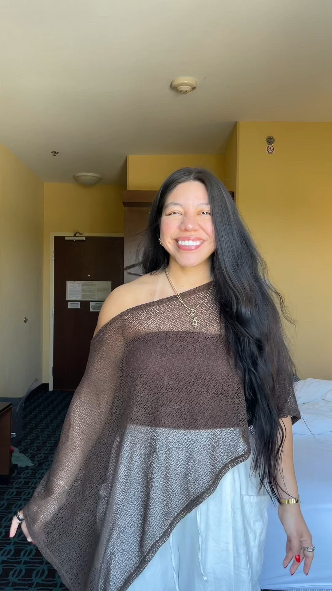 little dallas ootd day three 🤍🤎

- knit poncho 
- quinn pants
