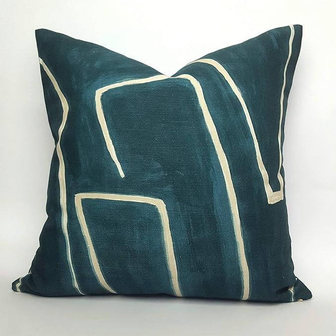 Chinoiserie Style Home Decorative Cushion Cover Pillowcase Pillow Cover in Teal Throw Pillow Cove... | Amazon (US)