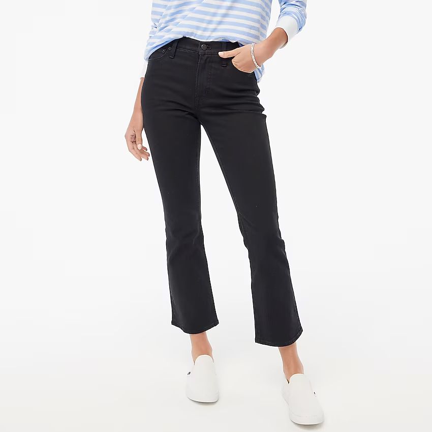Tall flare crop black jean in all-day stretch | J.Crew Factory