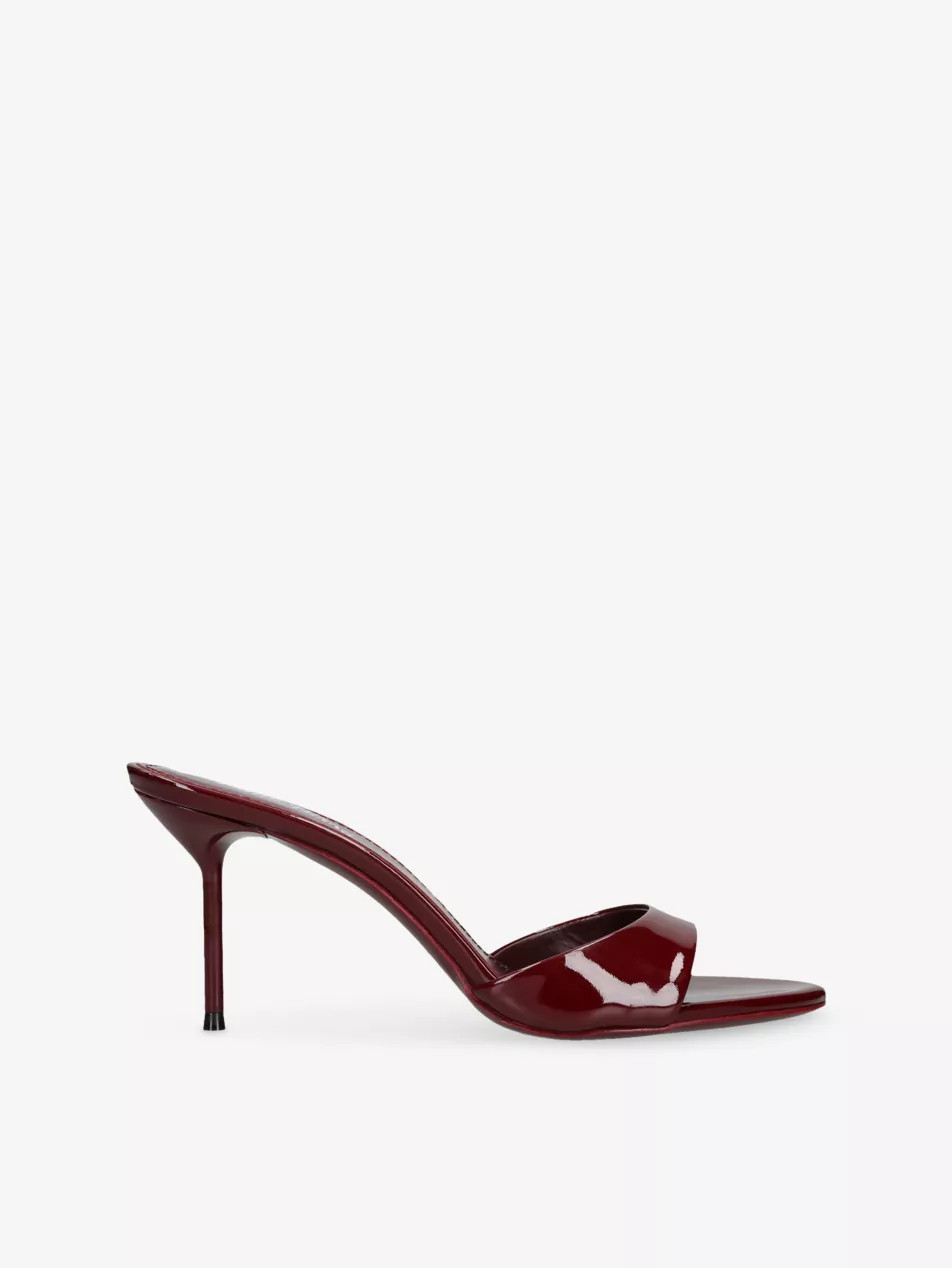 Lidia 70 Patent-Leather Heeled Mules | Selfridges