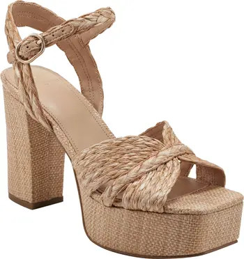 Marc Fisher LTD Chela Platform Raffia Sandal (Women) | Nordstromrack | Nordstrom Rack