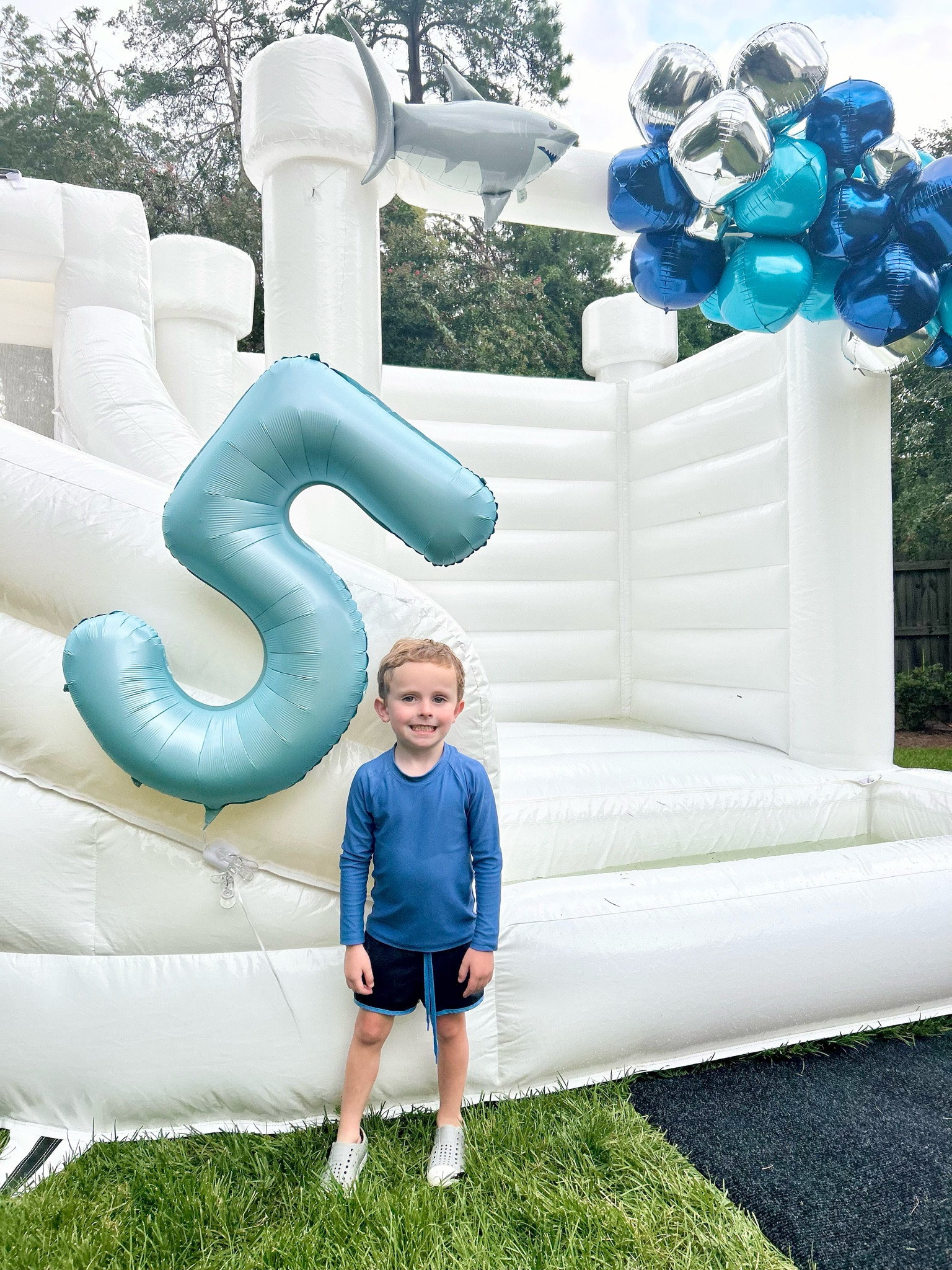 This Little 🦈 celebrated turning 5 with his friends today and had a blast!

#LTKParties #LTKFamily #LTKKids