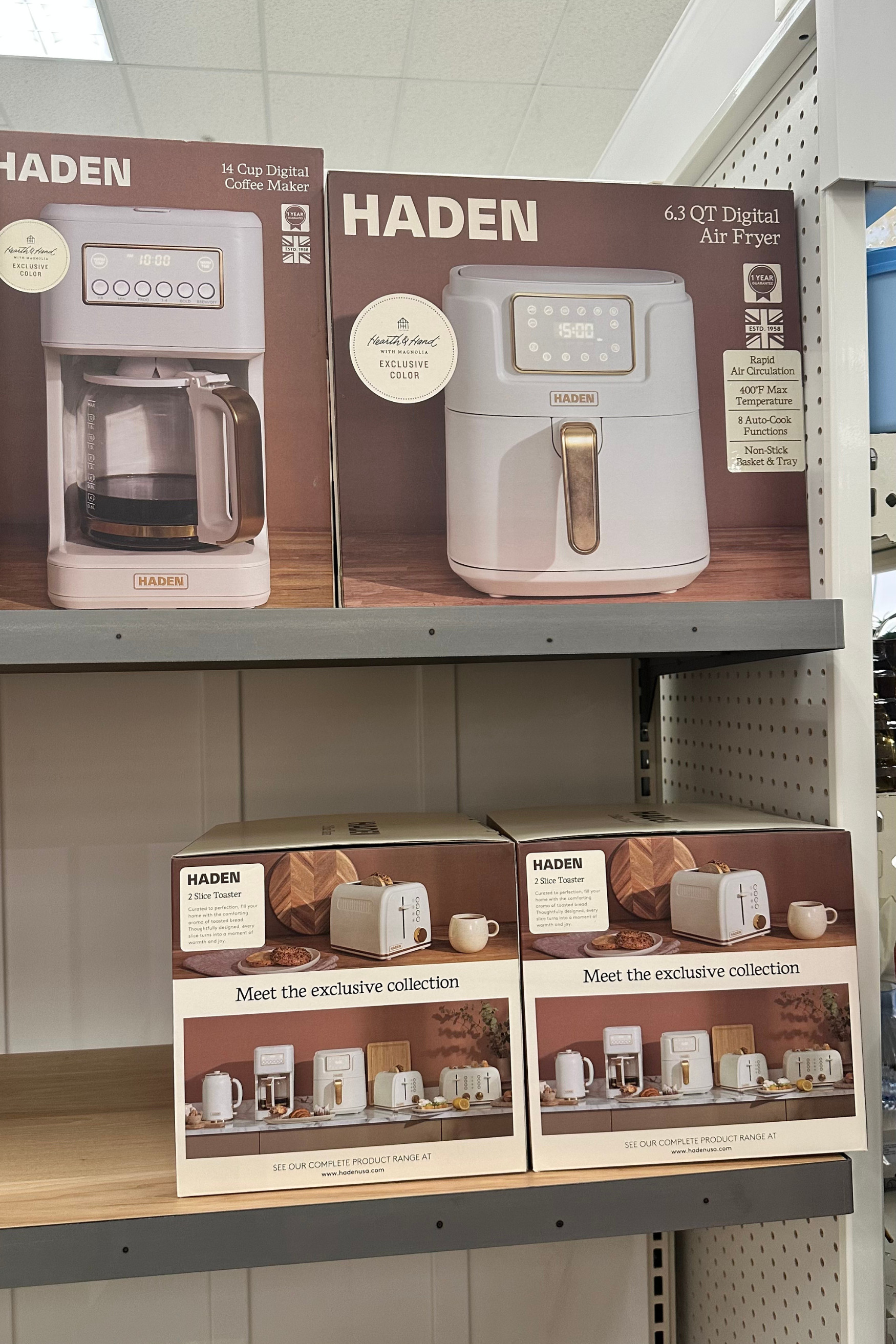 Haden Sour Cream Kitchen Appliance Set | Hearth & Hand

Elevate your kitchen with the Haden collection by Hearth & Hand with Magnolia. This “Sour Cream” line features soft matte off-white finishes with warm brass accents across appliances like a 14-cup coffee maker, 1.7 L kettle, digital air fryer, and 2-slice toaster. Stylish and functional, each piece brings vintage British charm + modern performance to your counter. 

Haden appliances, Hearth & Hand Magnolia kitchens, Sour Cream finish, brass accent appliance, vintage British kitchen style, Target exclusive appliances, air fryer, electric kettle, coffee maker, 2-slice toaster, coordinating kitchen set, stylish countertop appliances, modern retro appliances, off-white matte finish. 

 #LTKHome