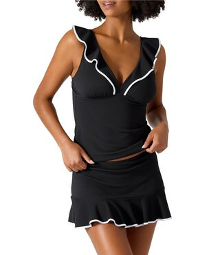 Tommy Bahama Island Cays Ruffled Tankini Swim Top & Flounce Swim Skirt | Dillard's | Dillard's