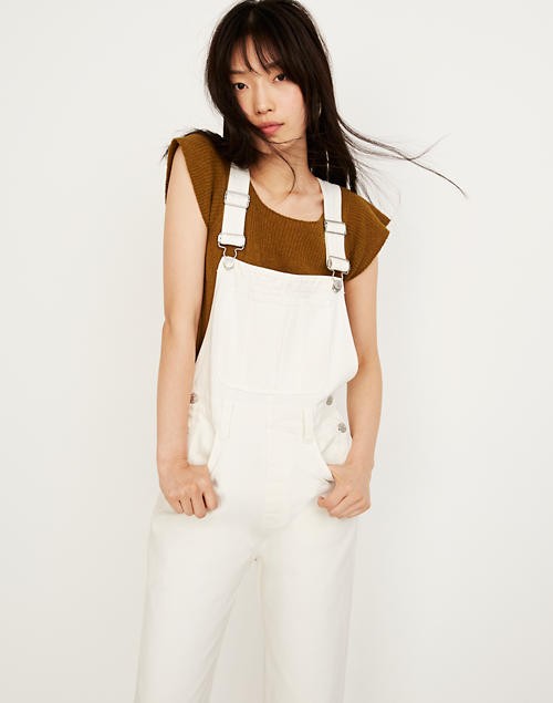 Straight-Leg Overalls in Tile White | Madewell