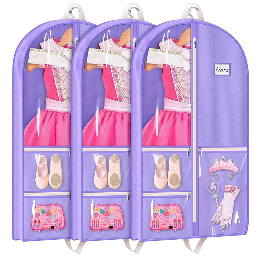 MISSLO Dance Garment Bags for Dancers 40" Garment Bags for Dance Costumes with 3 Pockets Cheer Un... | Amazon (US)
