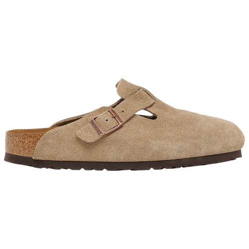 Birkenstock Womens Boston Soft Footbed - Shoes Taupe Suede | Foot Locker (US)