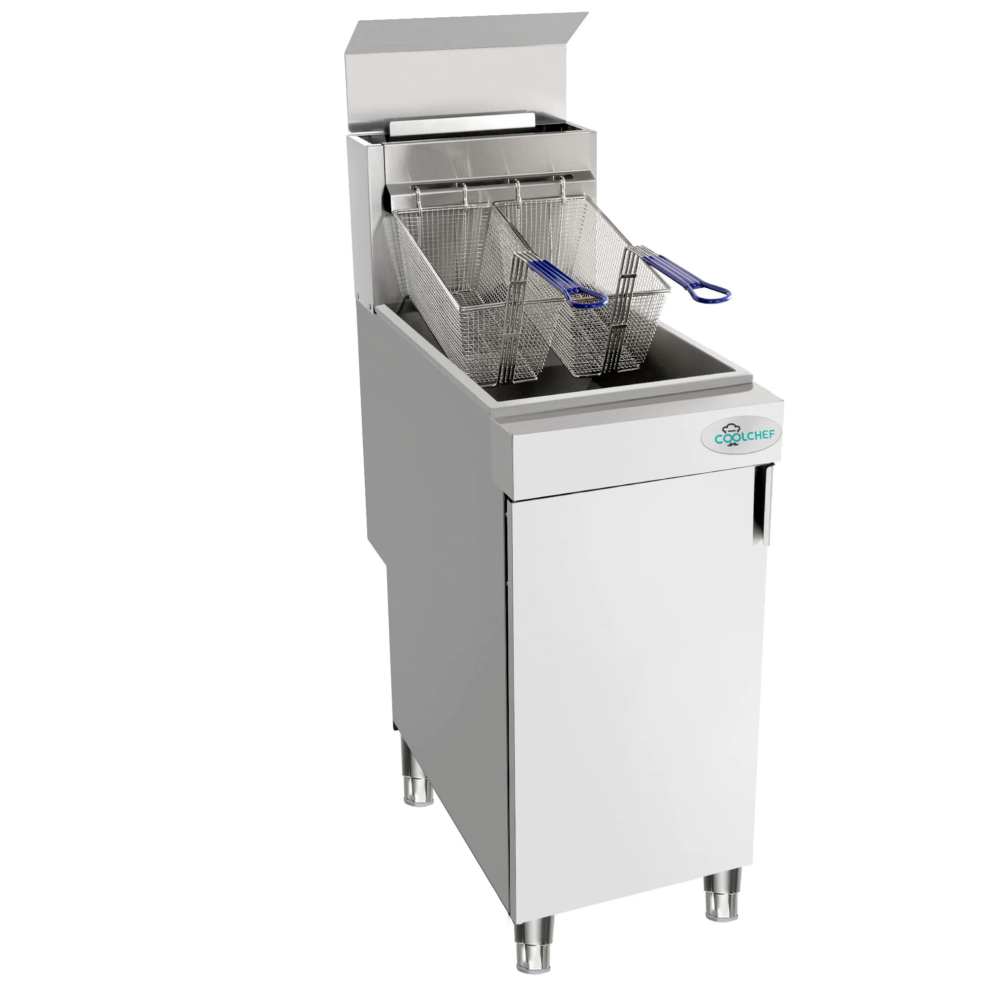 GDFStudio 120000 BTU 4 Burner Commercial Gas Fryer 40 50 lb Natural Gas 30.2x15x53.2 Inches Commercial Grade Performance Stainless Steel Silver for | Lowe's