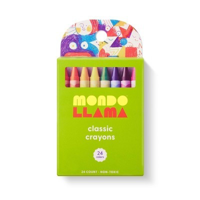 24ct Crayons Classic Colors - Mondo Llama™: School Supplies for Kids, Low-Odor, Multicolor, Ages 3+ | Target