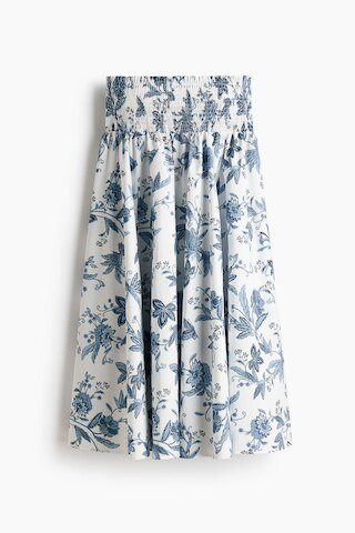 H & M - Smocked-Waist Skirt - Blue | H&M (US + CA)