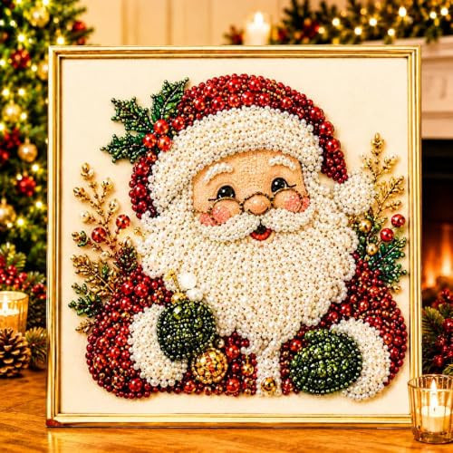 Asilumi DIY Christmas Pearl Diamond Painting Art Kit with Frame (#A1) | Amazon (US)