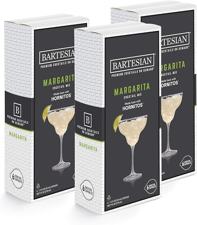 Bartesian Margarita Cocktail Mixer Capsules, Pack of 18 Cocktail Capsules, for Bartesian Premium ... | Amazon (US)